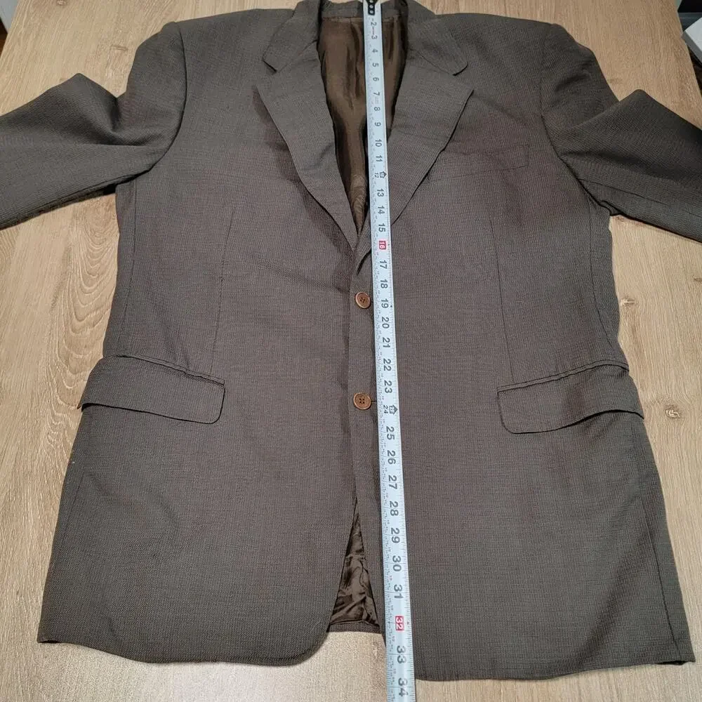 Canali Wool Sport Coat‎ Mens Size 56R Brown Saks Professional Blazer Jacket FLAW